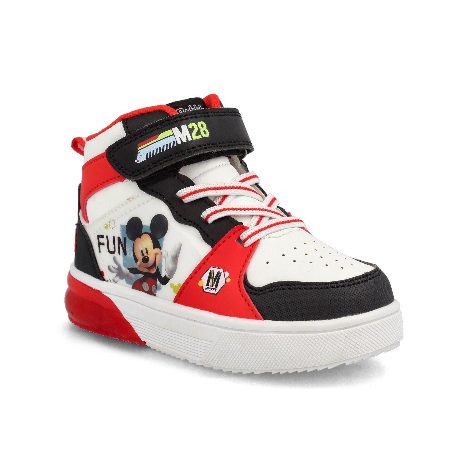 Zapatilla Niño Bubblegummers Mickey Blanco- Rojo-1