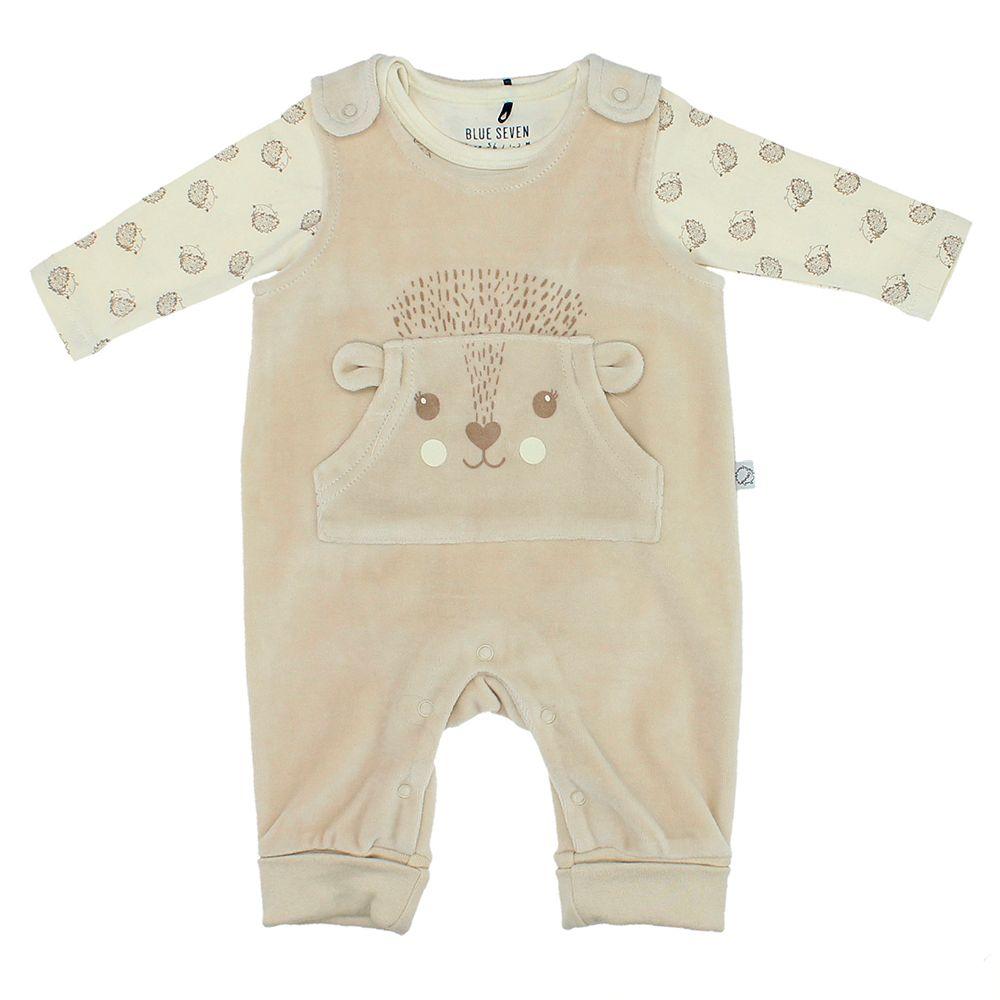 CONJUNTO 2 PIEZAS UNISEX BUBBLEGUMMERS HEDGEHOG BEIGE-2