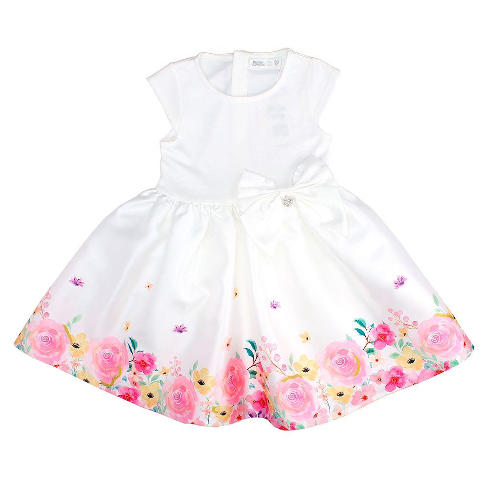 VESTIDO NIÑA BUBBLEGUMMERS ELEVATED NATURE BLANCO-0