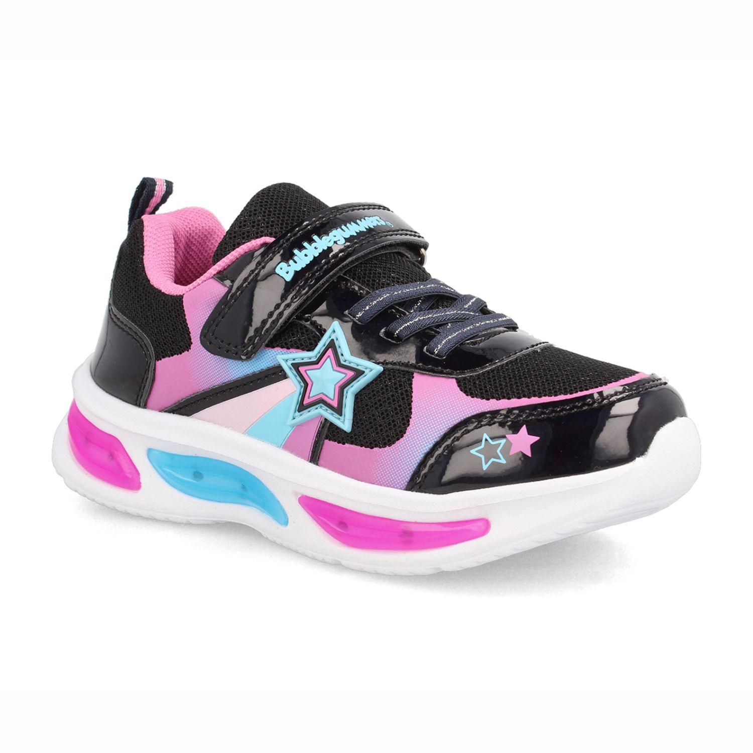 Zapatilla Niña Bubblegummers Demian Negro-Rosado-1