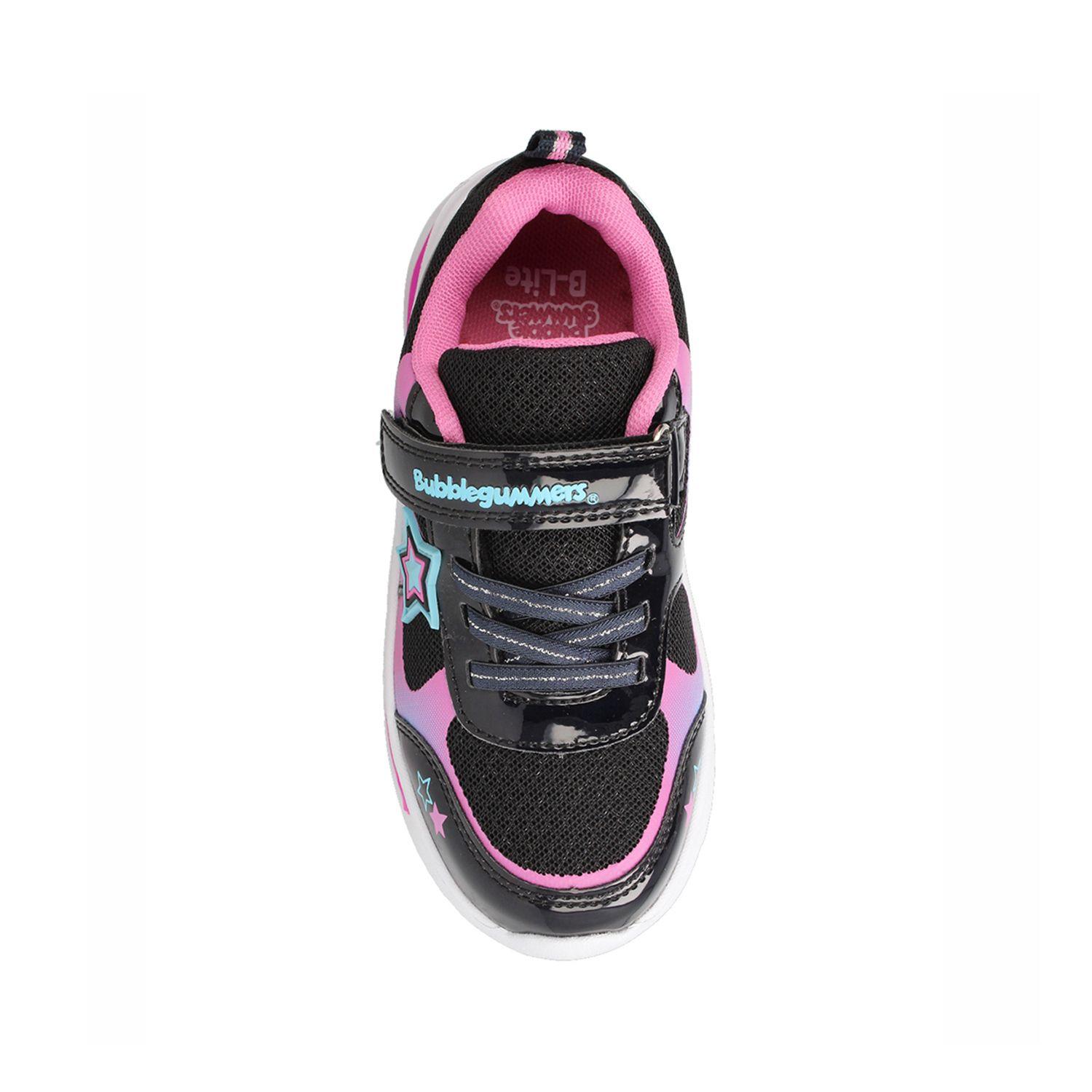 Zapatilla Niña Bubblegummers Demian Negro-Rosado-3