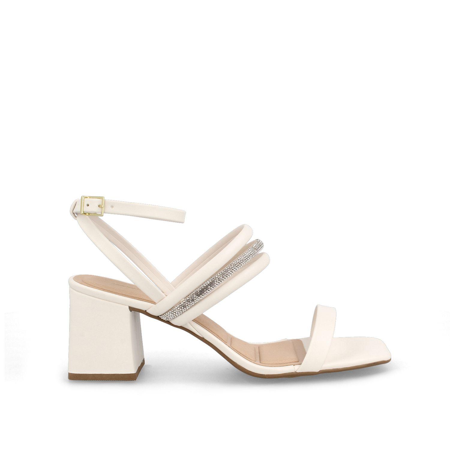 Sandalia Mujer Bata Radiant Blanco-0