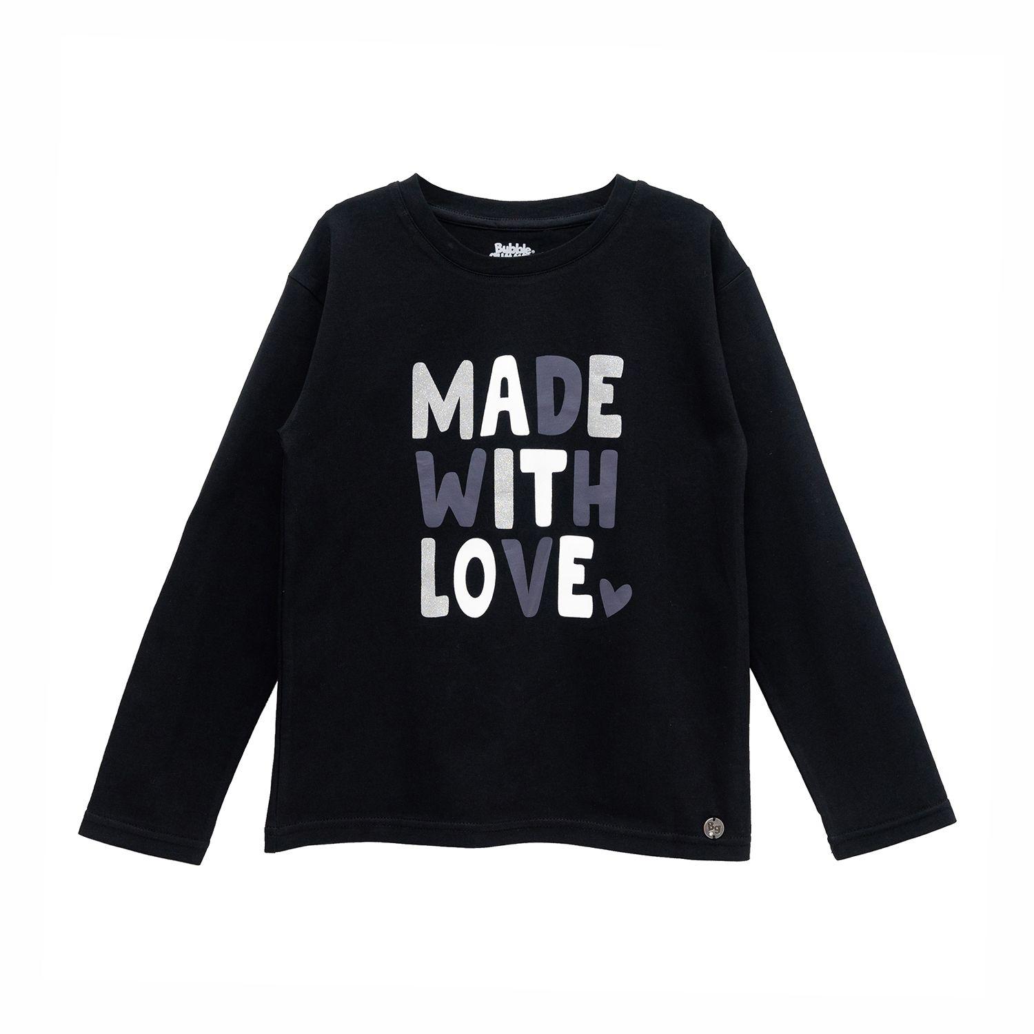 Poleras Manga Larga Niña Bubblegummers Guinea Negro-0