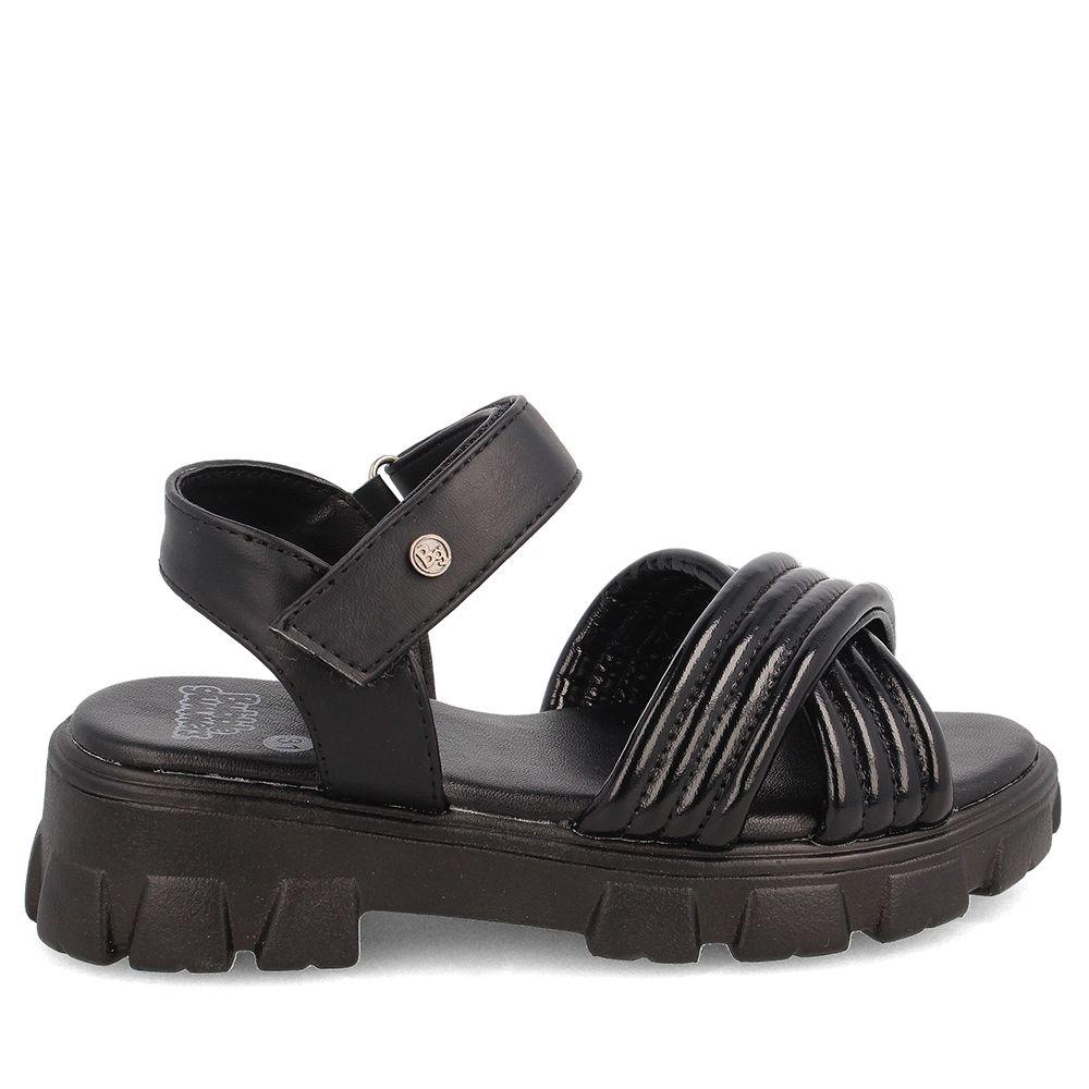 SANDALIA NIÑA BUBBLEGUMMERS BANKY NEGRO 30-33-4
