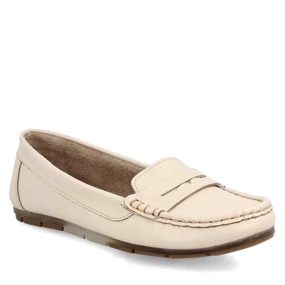 MOCASIN MUJER BATA MICA CREMA-0