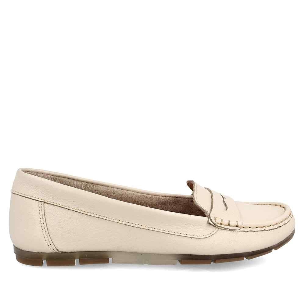 MOCASIN MUJER BATA MICA CREMA-4