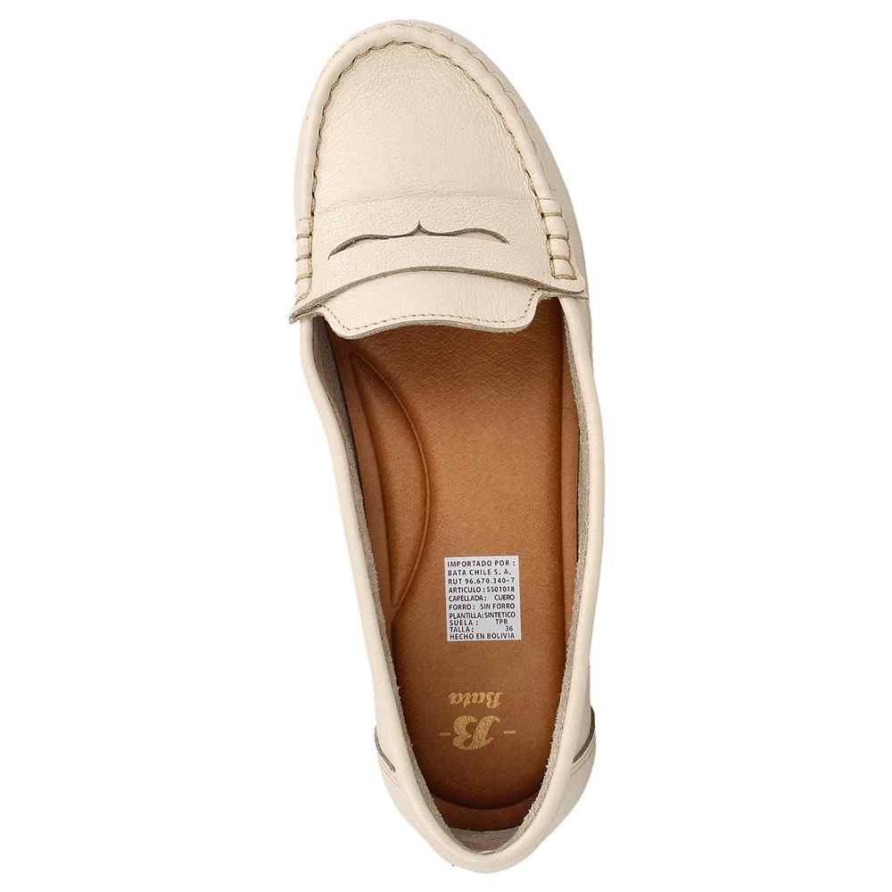 MOCASIN MUJER BATA MICA CREMA-5