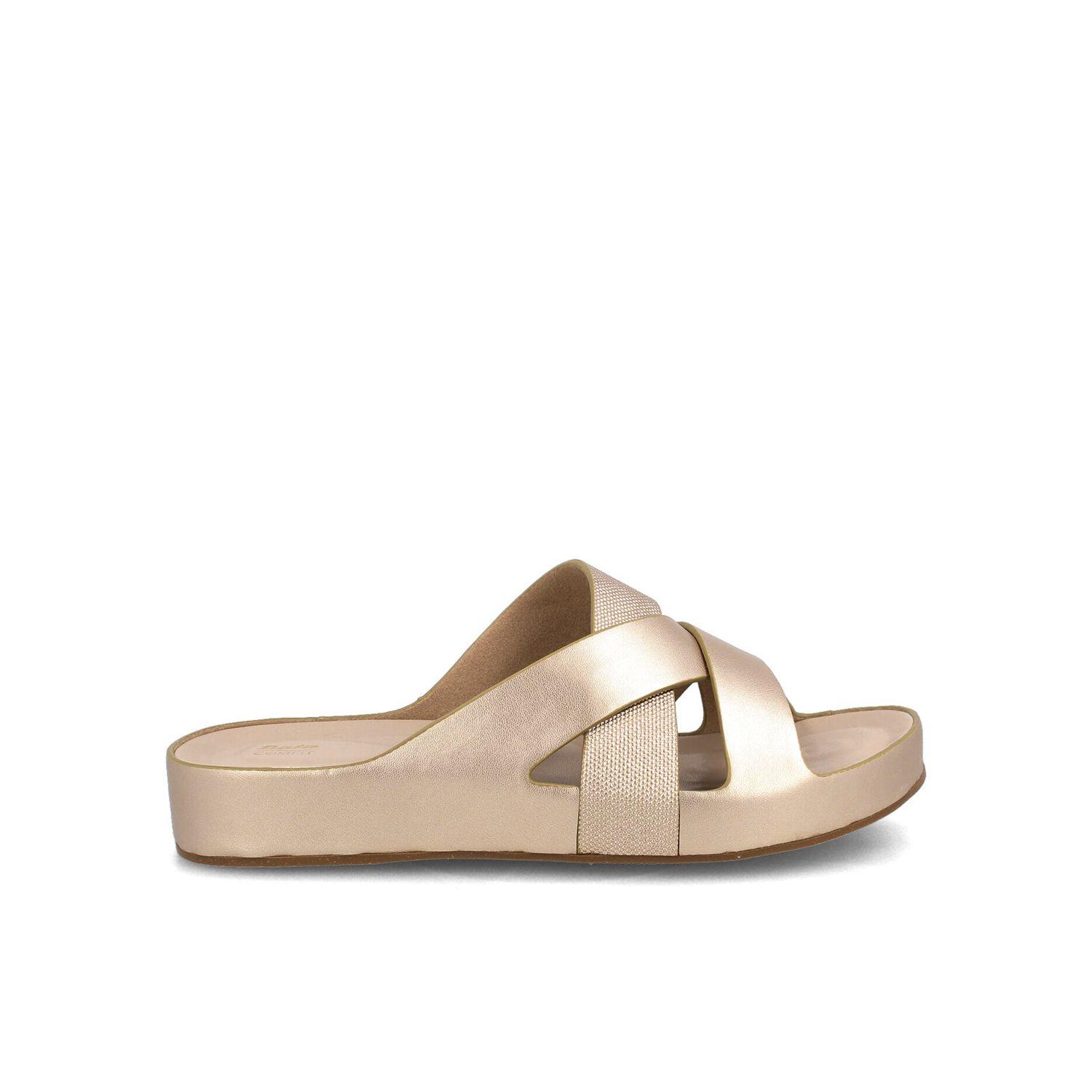 Sandalia Mujer Bata Curissay Dorado-0