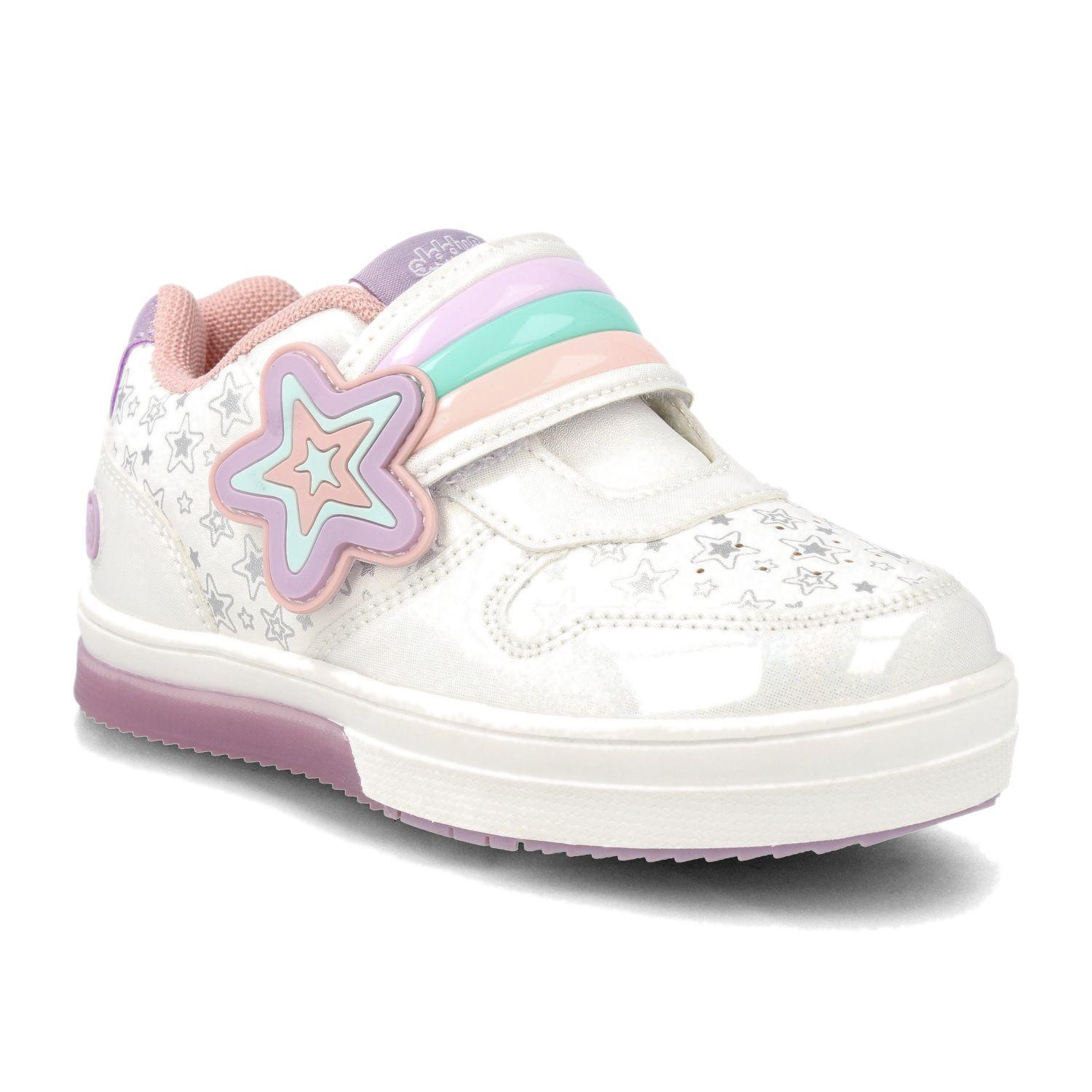 Zapatilla Niña Bubblegummers Neon Plateado/Blanco-1