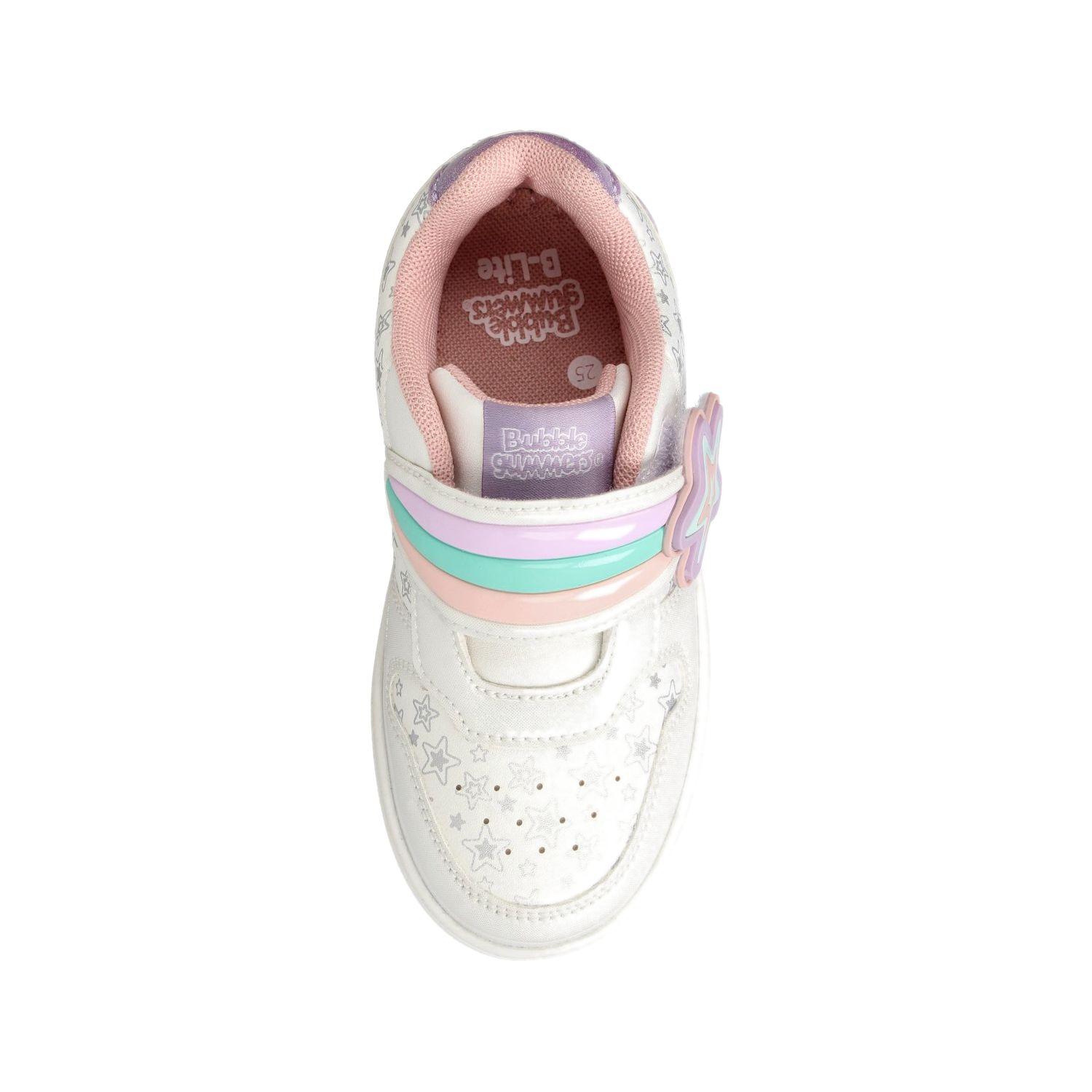 Zapatilla Niña Bubblegummers Neon Plateado/Blanco-3