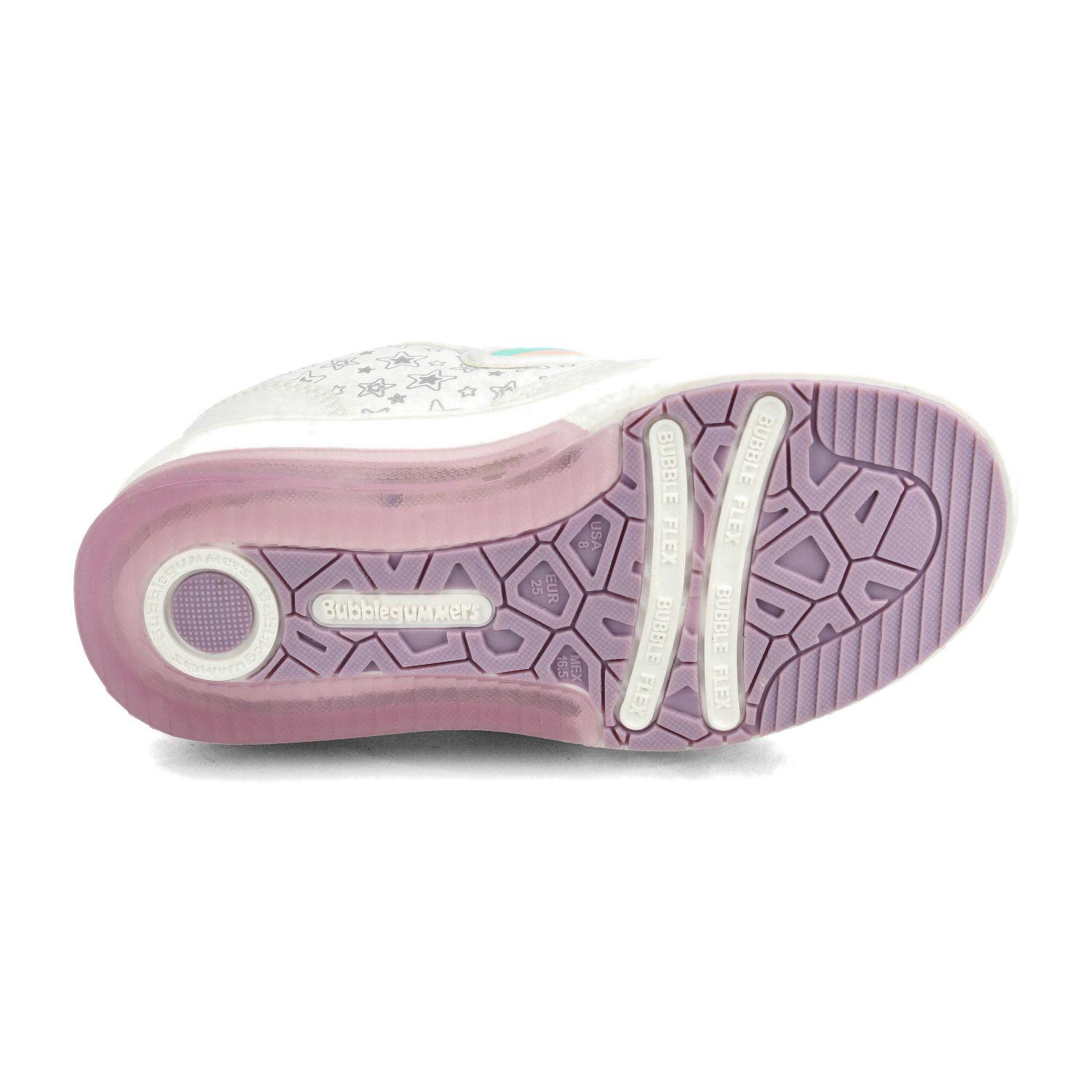Zapatilla Niña Bubblegummers Neon Plateado/Blanco-4