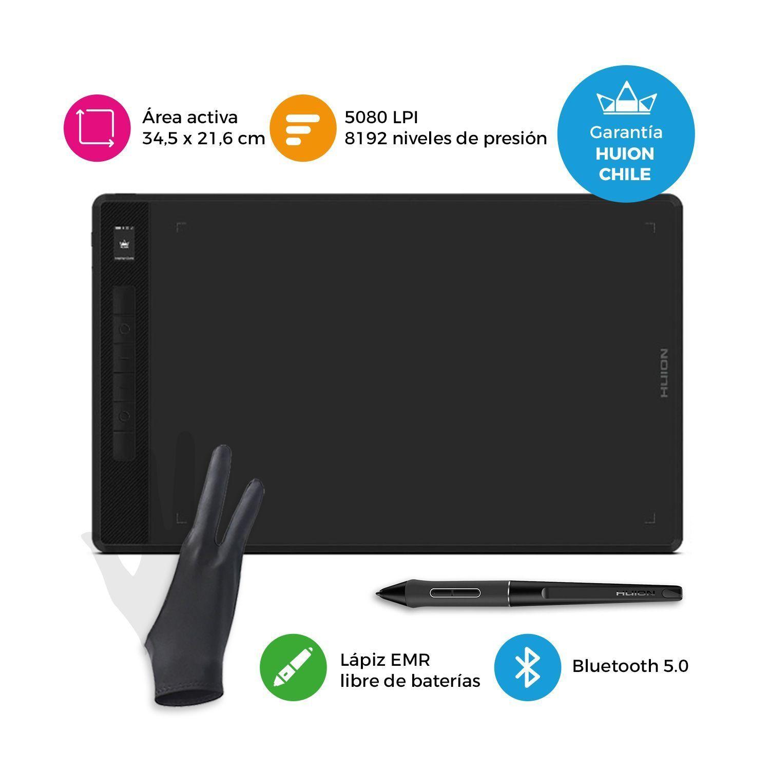 Tableta Gráfica Digitalizadora Huion Inspiroy Giano Bluetooth 5.0 con Guante - TG-1