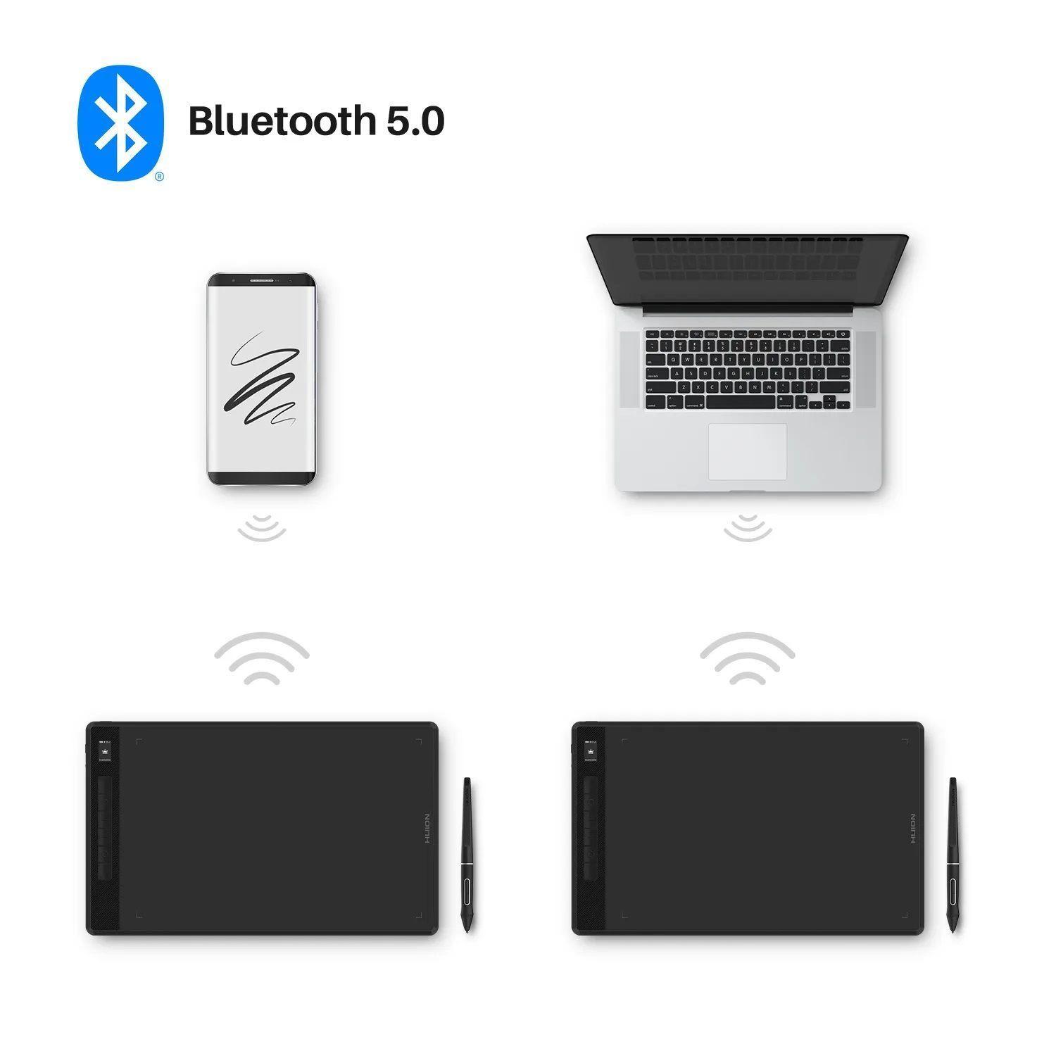 Tableta Gráfica Digitalizadora Huion Inspiroy Giano Bluetooth 5.0 con Guante - TG-4
