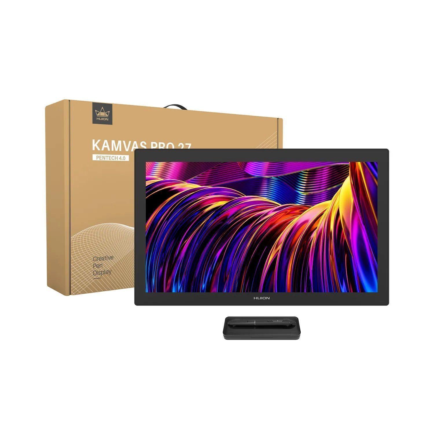 Tableta Gráfica Monitor Huion Kamvas Pro 27 con Keydial + 2 Lápices - TG-7