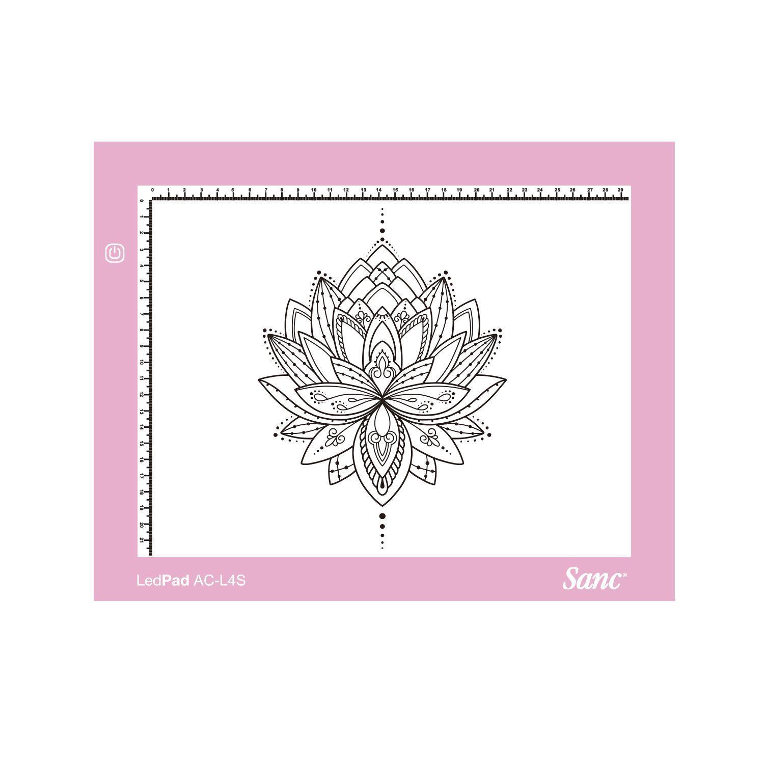 Tableta de Luz Led Sanc AC-L4S Pink tipo Huion con Funda-3