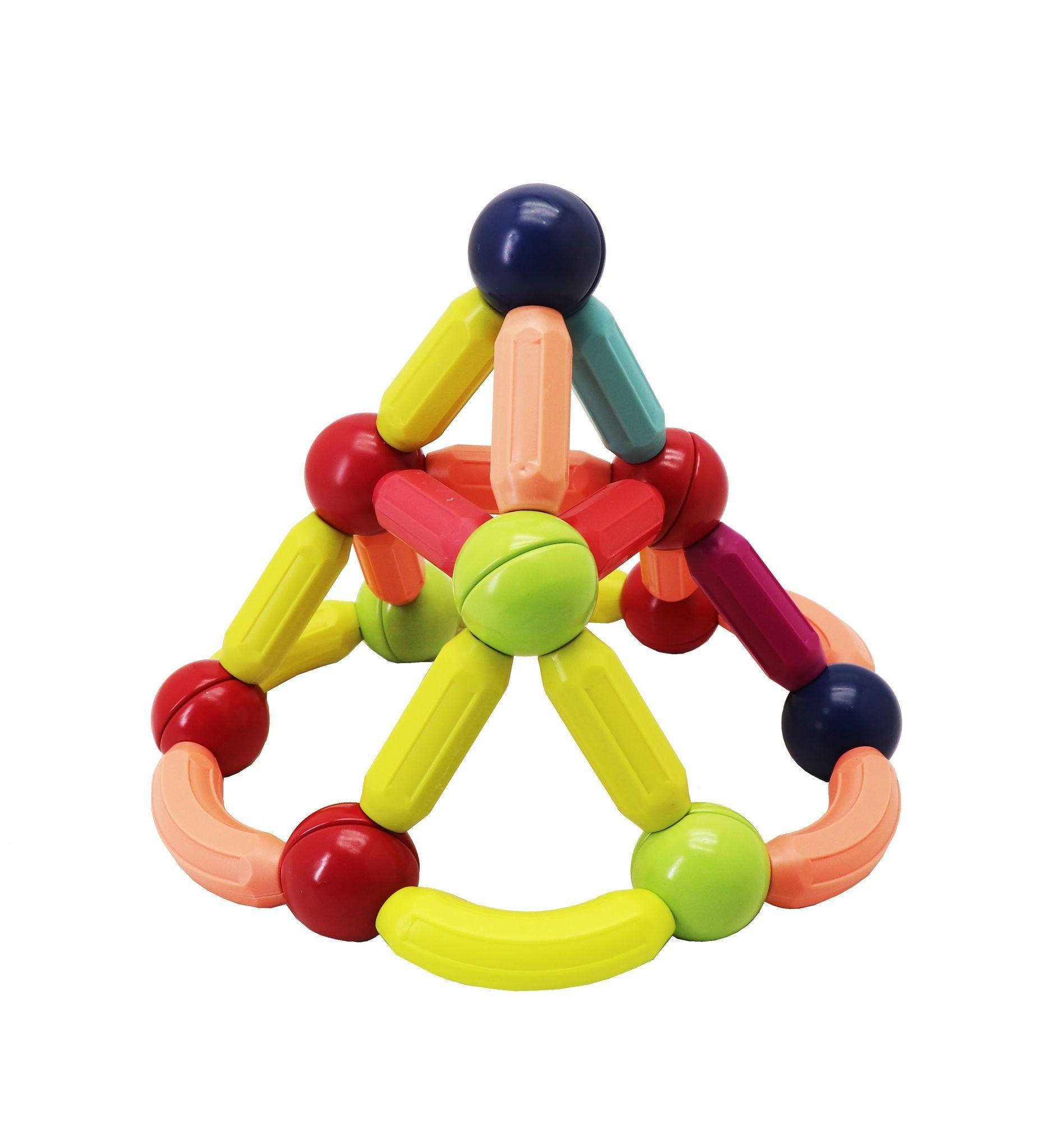 Bastones Magnéticos de Construcción 128 Piezas - Libre de Plomo-3