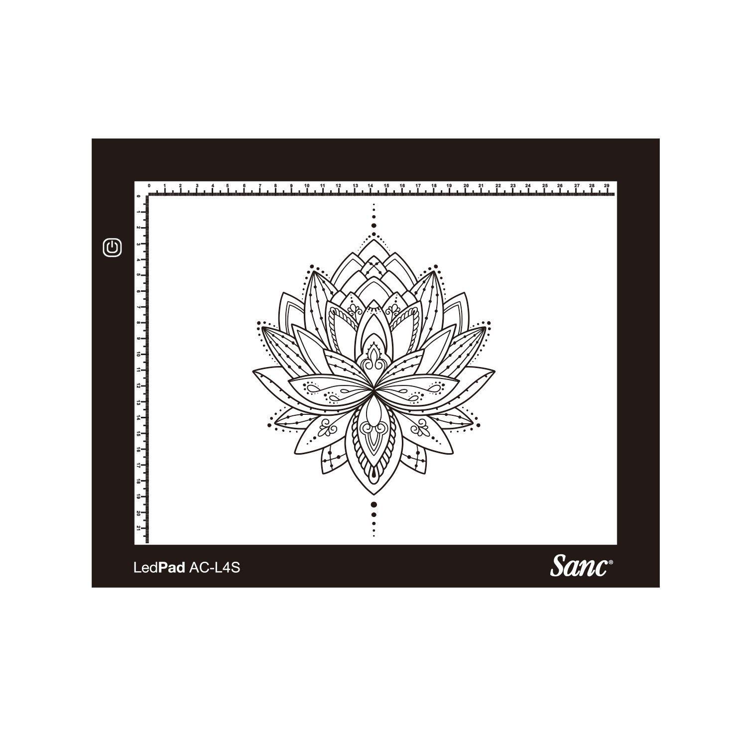 Tableta de Luz Led Sanc AC-L4S Black tipo Huion con Funda-3