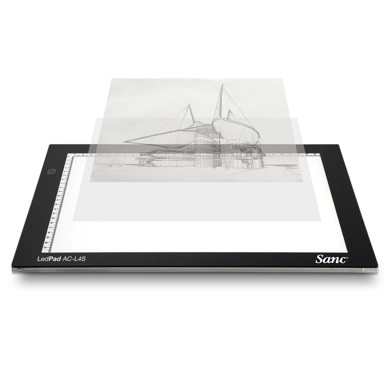 Tableta de Luz Led Sanc AC-L4S Black tipo Huion con Funda-2