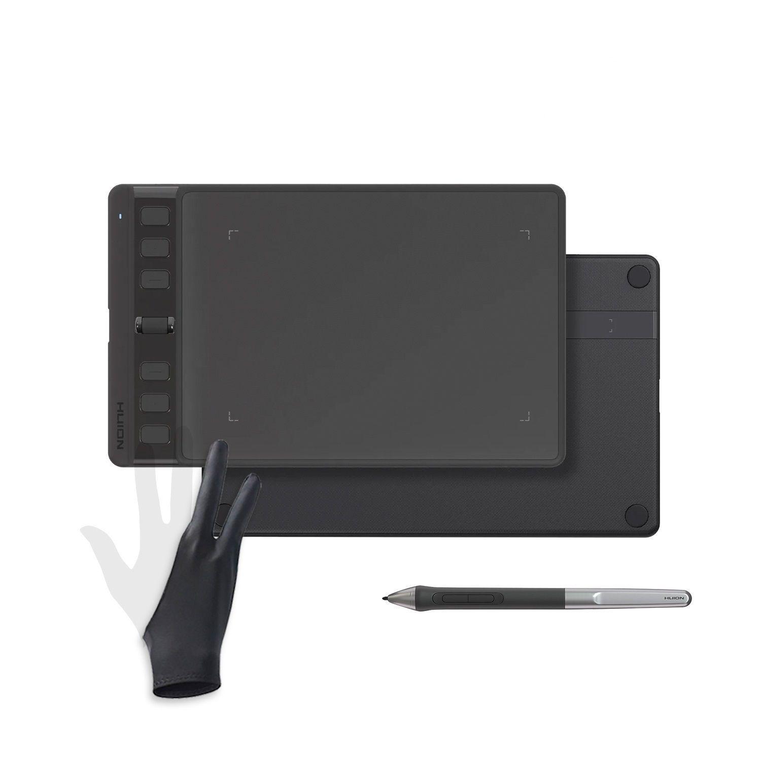 Tableta Gráfica Huion Inspiroy 2 S Black con Scroller y Guante - TG-0