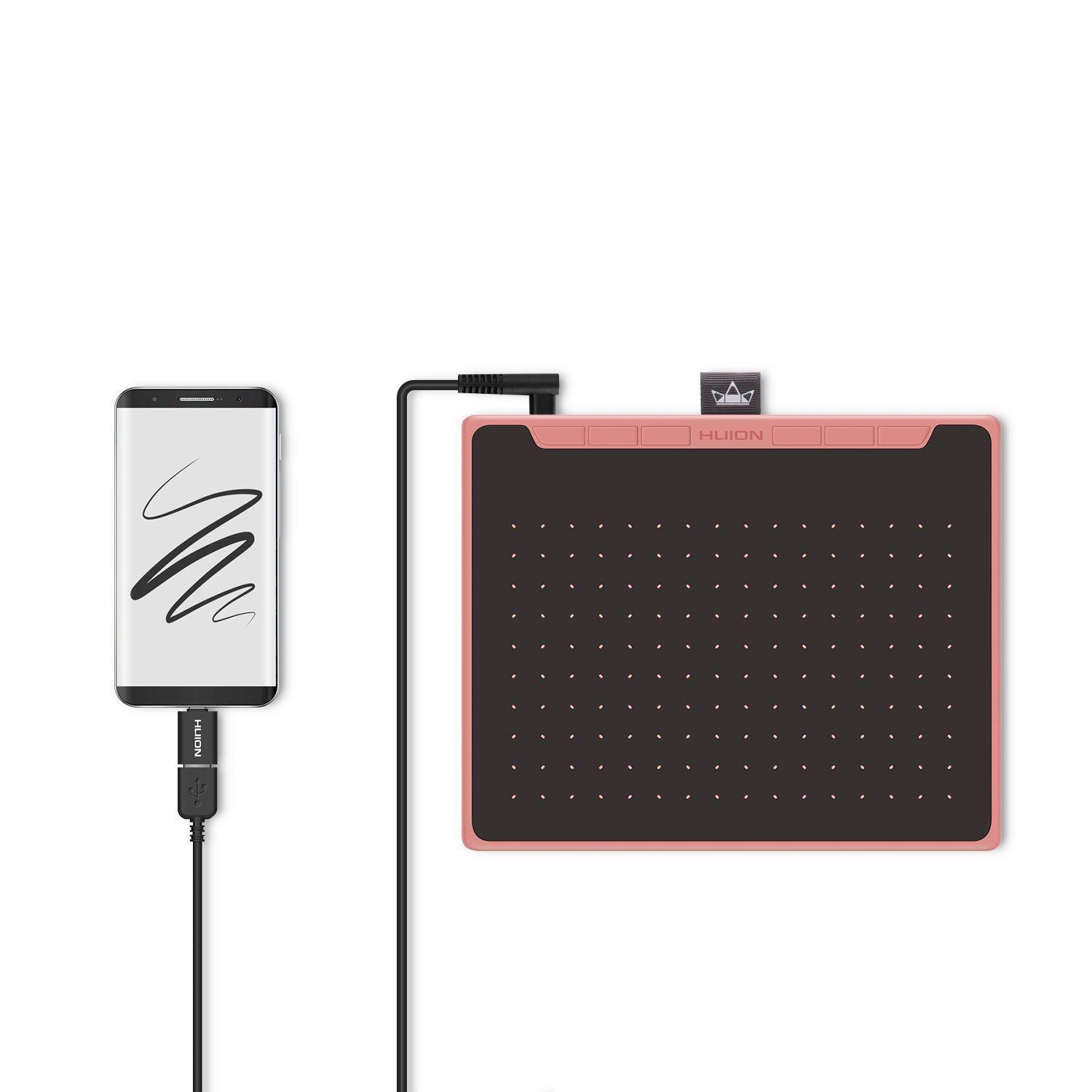 Tableta Gráfica Huion RTS-300 Pink con Guante-5