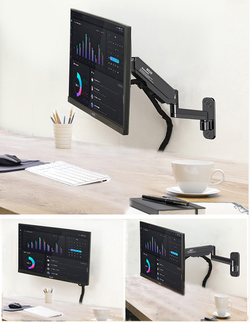 Soporte de Pared Articulado Kaloc KLC-M520 para Monitores y TV 17 a 35 pulg VESA-3