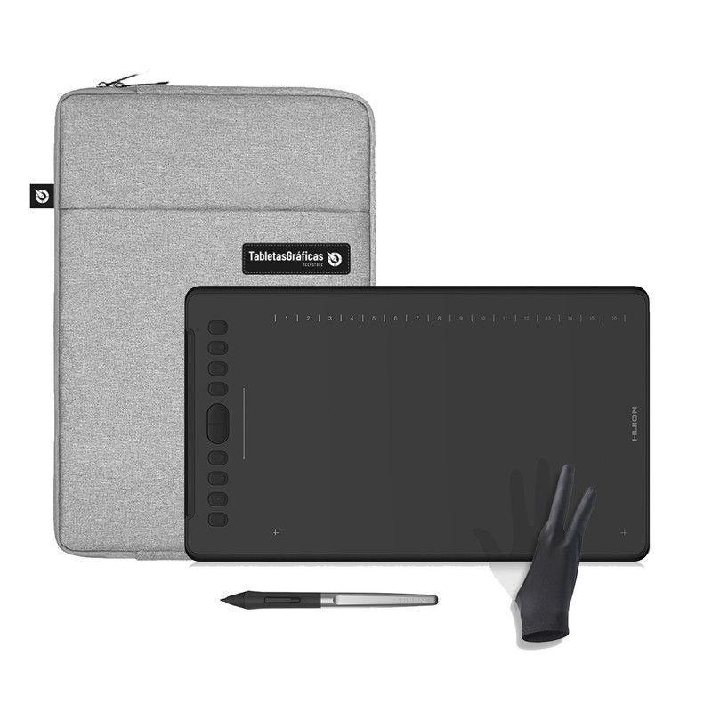 Tableta Gráfica Huion Inspiroy H1161 con Funda y Guante-0