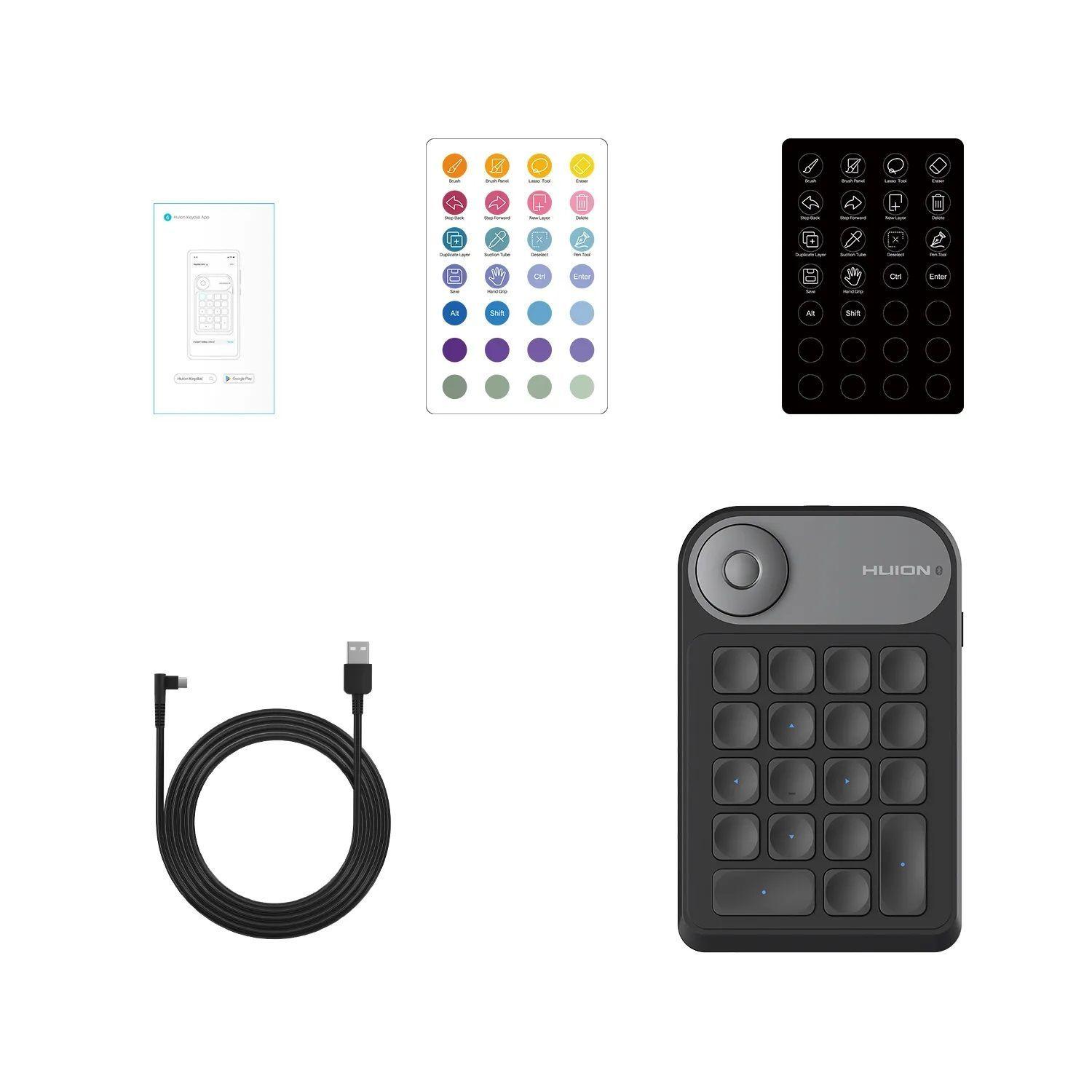 Mini Keydial Huion K20 Bluetooth 5.0 para Tabletas Gráficas Huion-5