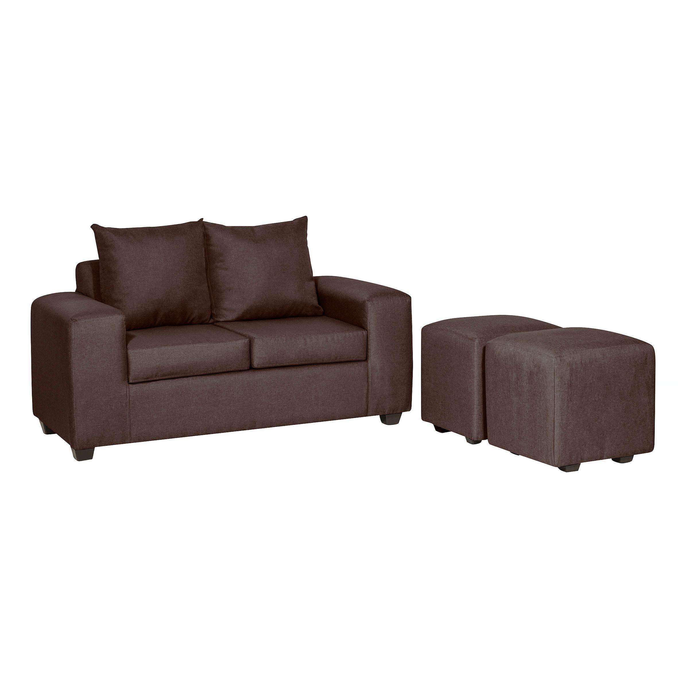 Living Grez 2 Cuerpos + 2 Pouf Tela-2
