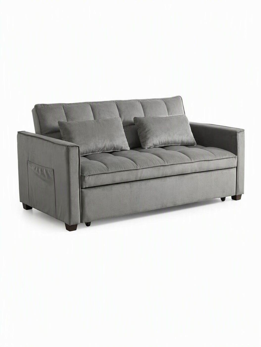 SOF CAMA INTERMUEBLES GRIS TORINO 3 EN 1 CONVERTIBLE FELPA-3