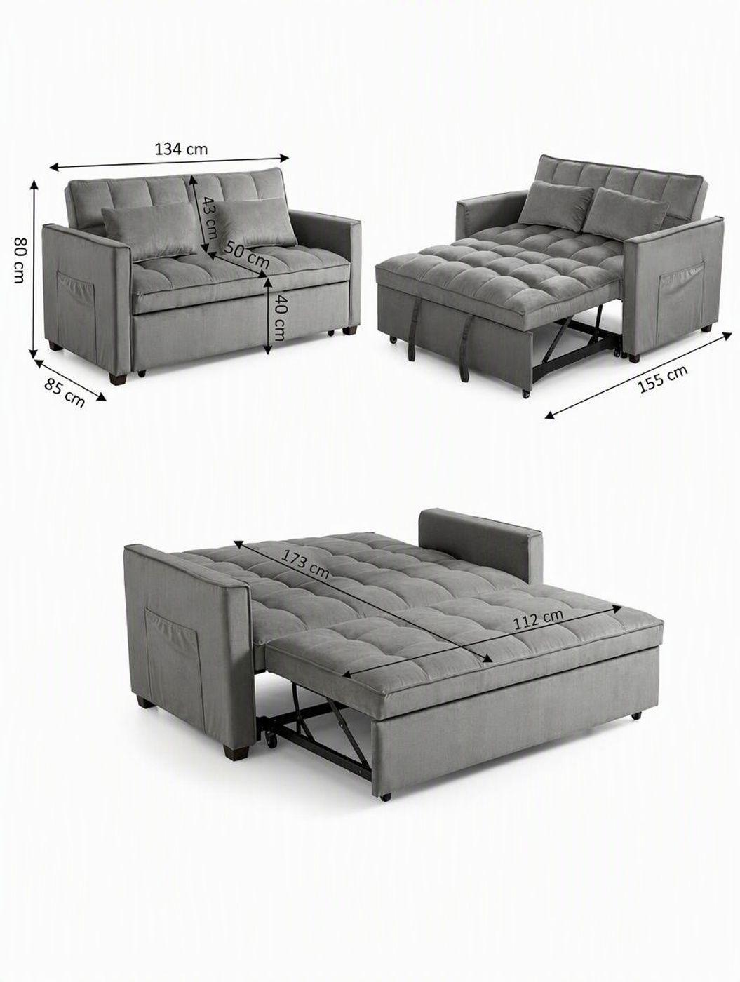 SOF CAMA INTERMUEBLES GRIS TORINO 3 EN 1 CONVERTIBLE FELPA-4