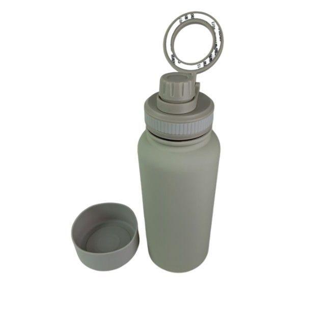 Botella Verde de Agua de Acero Inoxidable de 650ML con Soporte Magnético para Teléfono T-1001-3