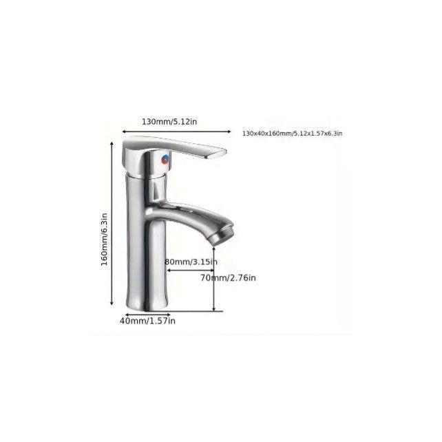 Llave Lavamanos Monomando Grifería Baño Con Flexibles Cromad A10989-2