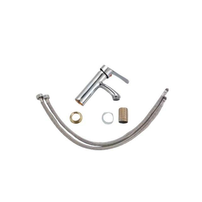 Llave Lavamanos Monomando Grifería Baño Con Flexibles Cromad A10989-4