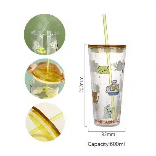 Vasos de Cristal con Tapa Ajustada T-00039-2