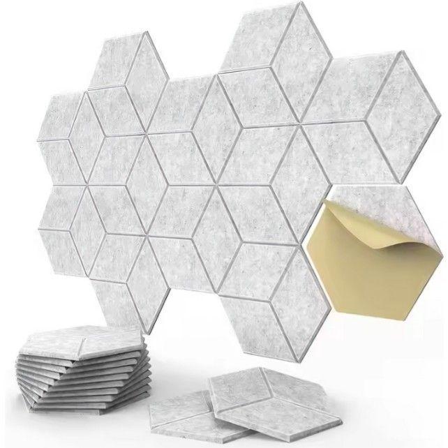 Panel Acústico Hexagonal Autoadhesivo Pack X12  Beige Claro XSJ-10172-0