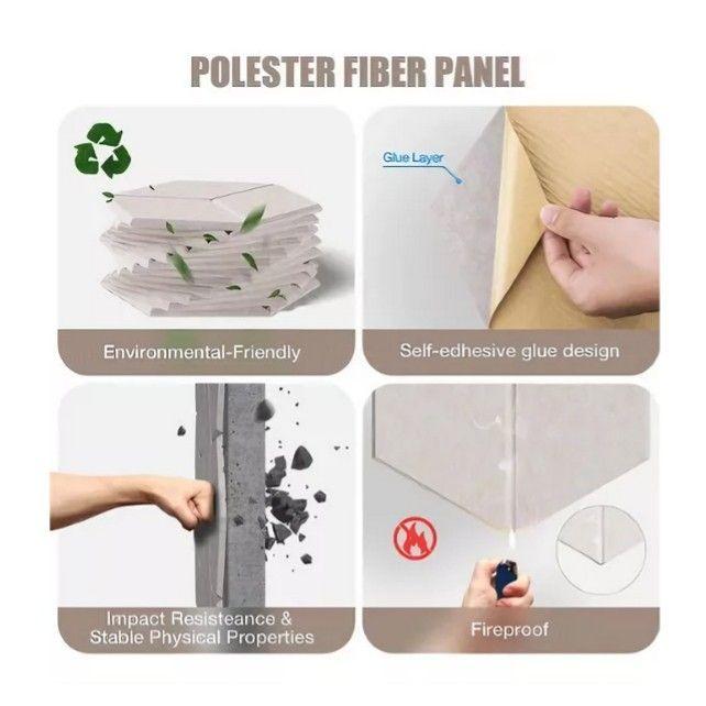 Panel Acústico Hexagonal Autoadhesivo Pack X12  Beige Claro XSJ-10172-4