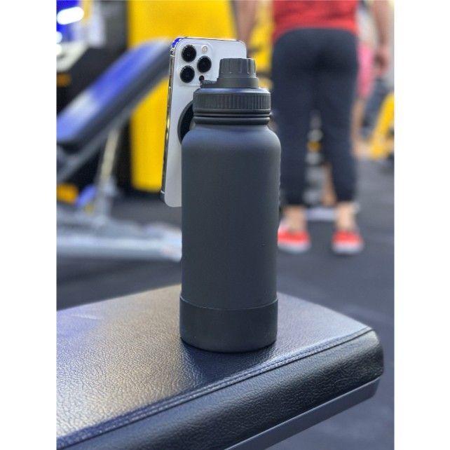 Botella de Agua de Acero Inoxidable de 650ML con Soporte Magnético para Teléfono T-1002-6