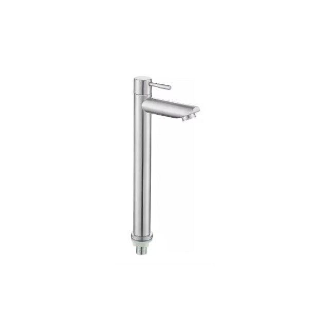 Grifo Alto Llave Acero Inoxidable Monomando Lavamanos A10999-0