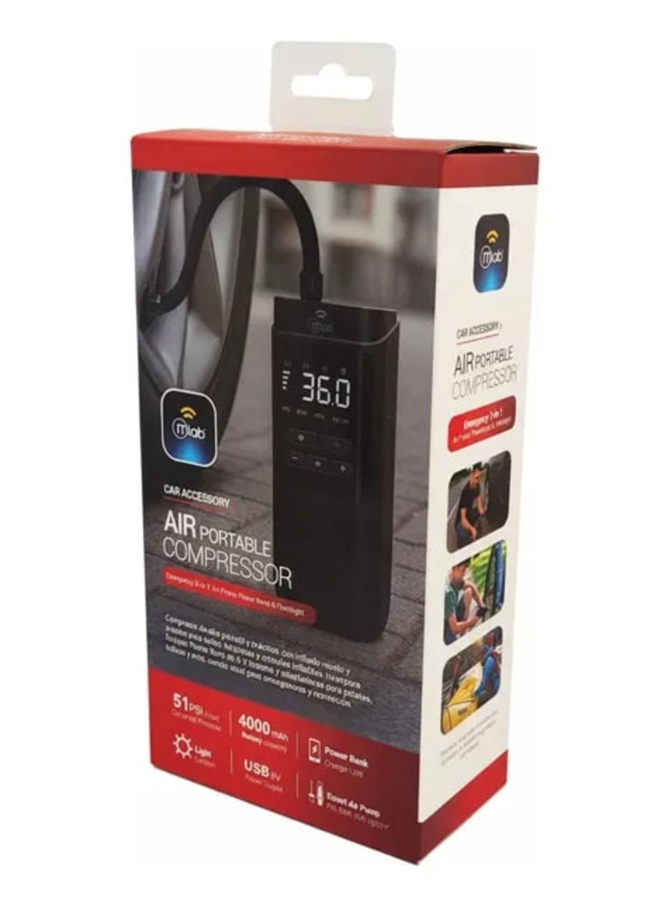 Compresor de Aire 50 PSI 4.000mAh + Linterna Mlab-3