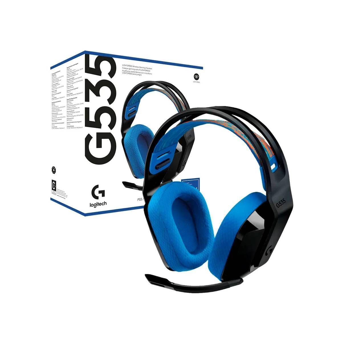 Audífonos Gamer Inalámbricos Lightspeed G535 PC / PS4 / PS5 Logitech - Negro/Azul-3