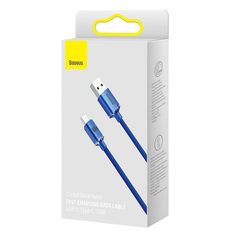 Cable USB-A a USB-C Carga Rápida Crystal Shine Series 100W Baseus-2