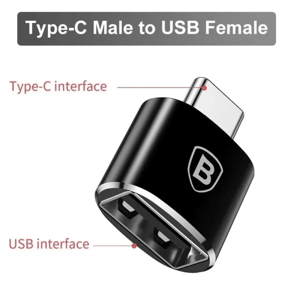 Adaptador USB-C Macho a USB Hembra Baseus -2