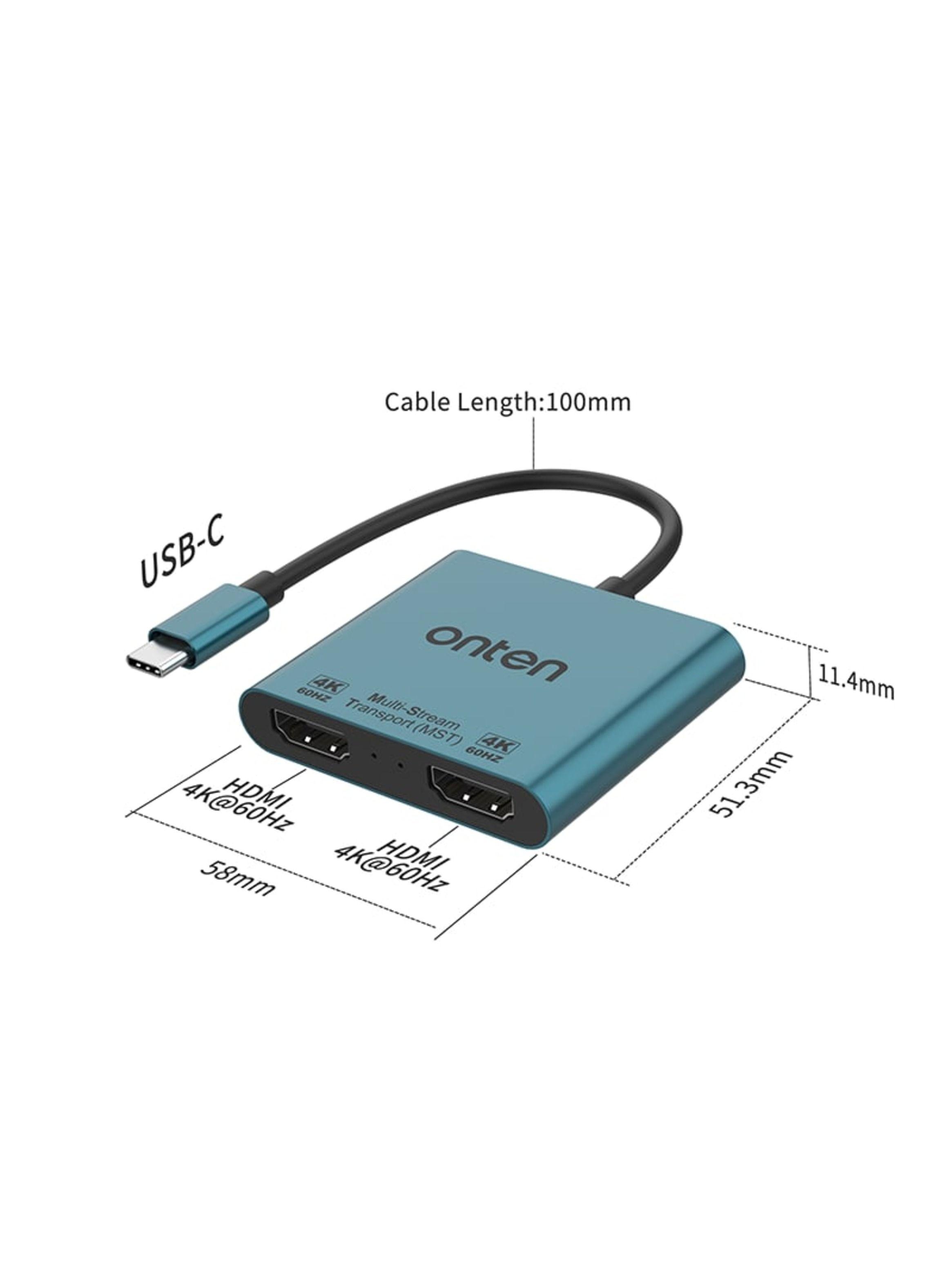 Adaptador USB-C a HDMI Dual Onten-2