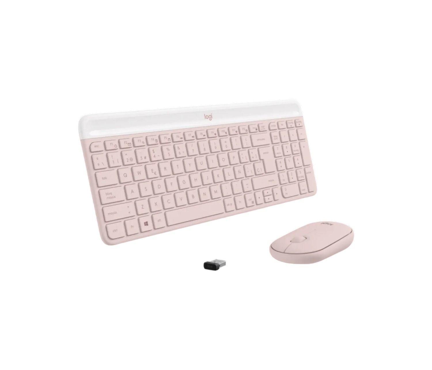 Kit de Teclado y Mouse Inalámbrico MK470 Español Logitech - Rosa-2