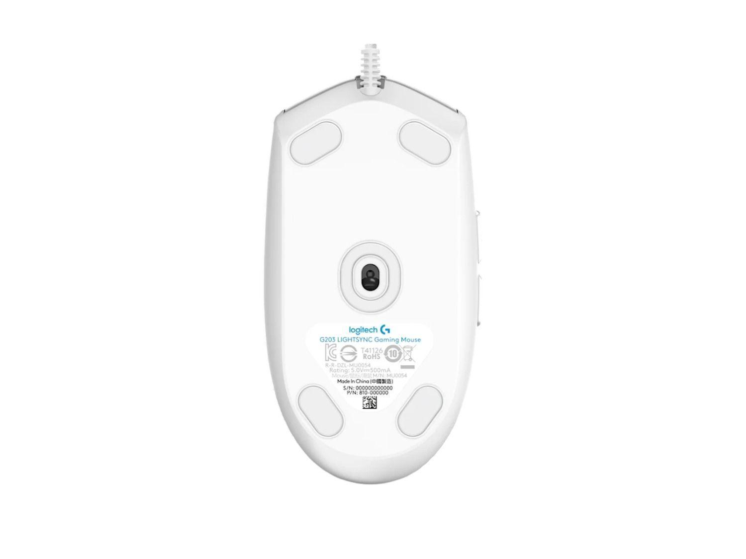 Mouse Gamer Lightsync G203 Logitech - Blanco -2