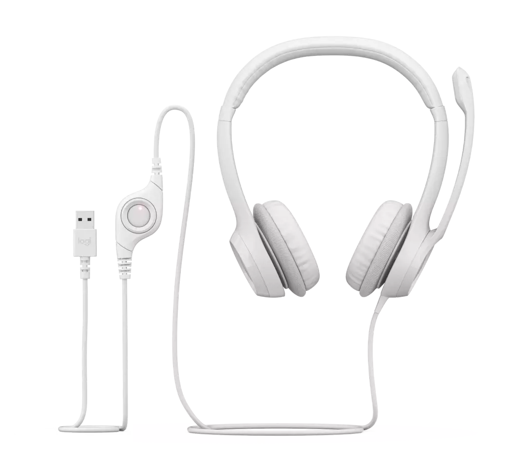 Audífonos con Micrófono H390 Logitech - Blanco -3