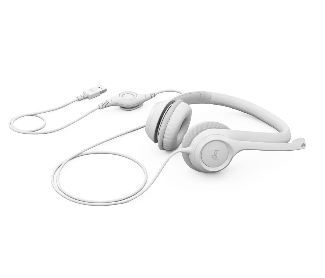 Audífonos con Micrófono H390 Logitech - Blanco -4