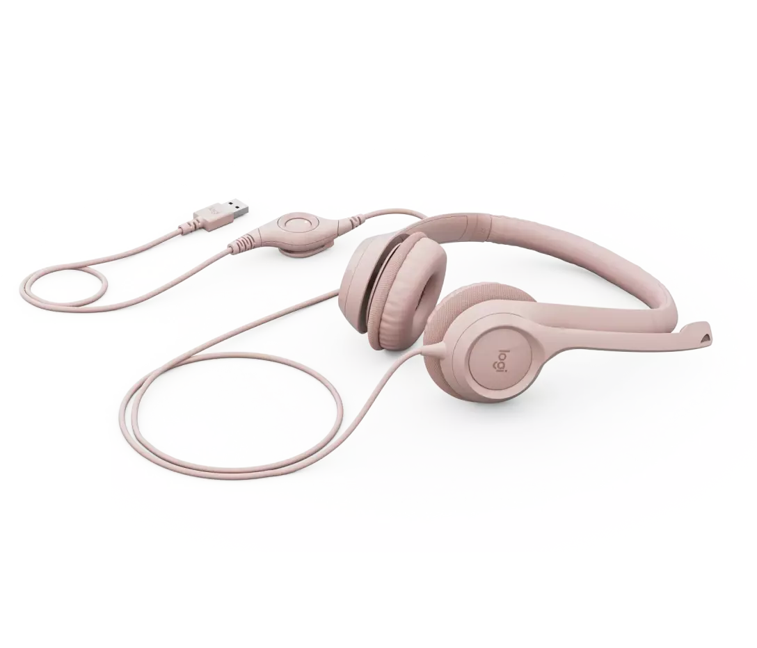 Audífonos con Micrófono H390 Logitech - Rosa-3