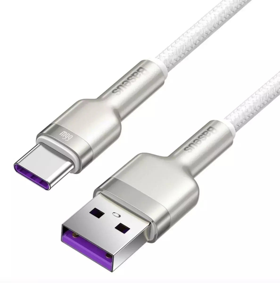 Cable USB-C a USB-A Carga Rápida 66w 2 Metros Baseus - Blanco-2