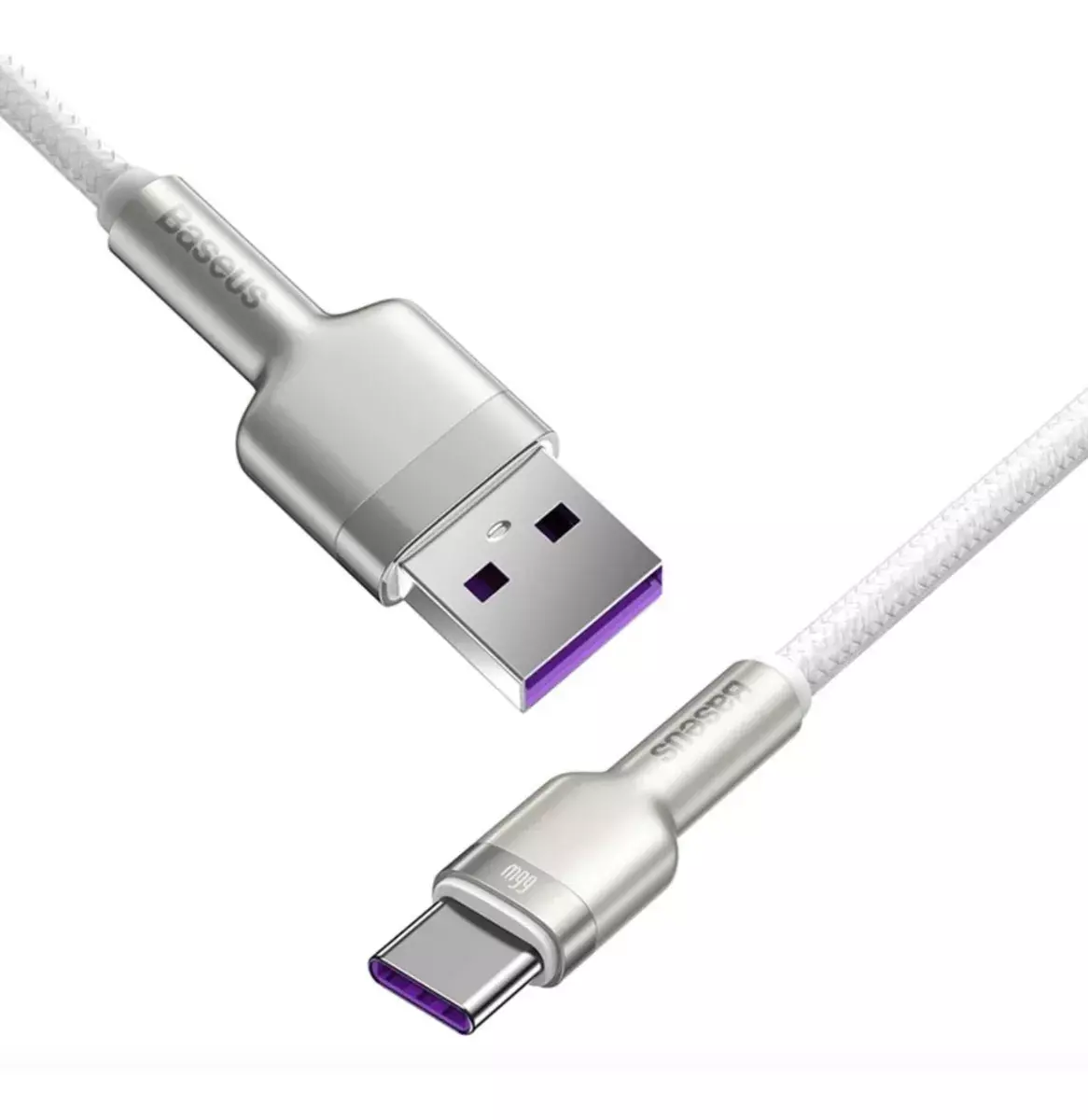Cable USB-C a USB-A Carga Rápida 66w 2 Metros Baseus - Blanco-3